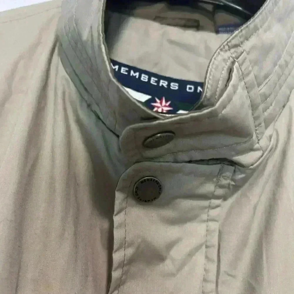 MEMBERS ONLY Mens Large MARINER Jacket Khaki Tan Size XL Long Sleeve - Picture 4 of 6